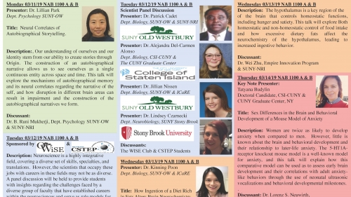 Brain Awareness Week Faculty Lectures Flyer