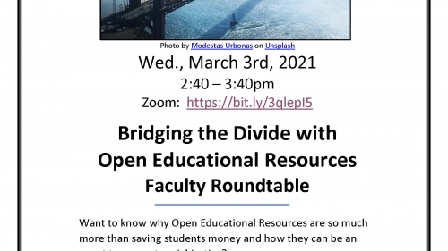 OER Faculty Roundtable Flyer