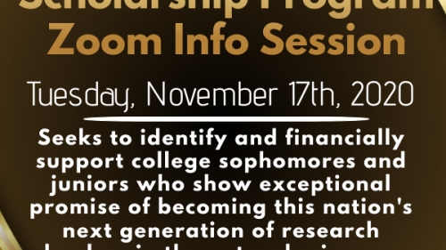 Barry GoldWater Scholarship Program Zoom Info Session Flyer