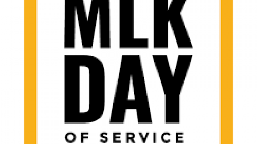 Gold and black logo for the national day of service