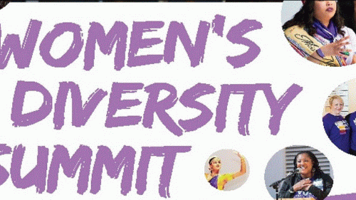 Three photos of women participants from the 2019 summit