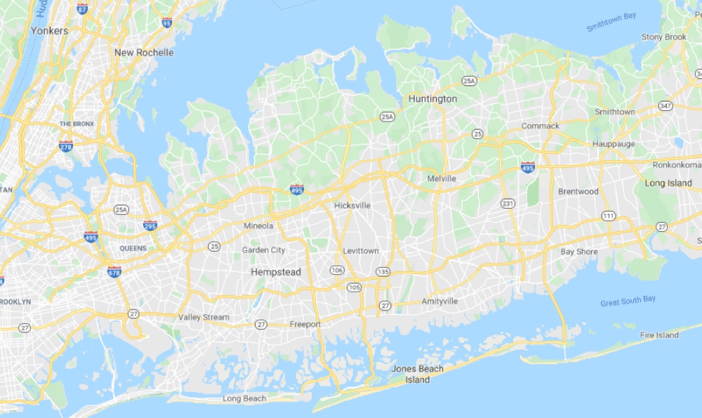 Map of Long Island