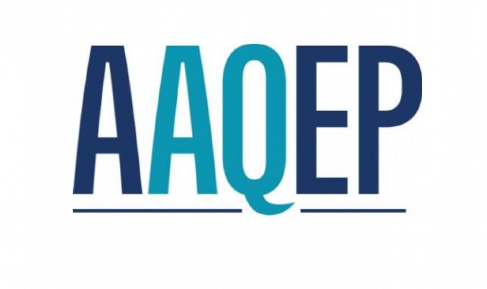 AAQEP logo in blue and teal