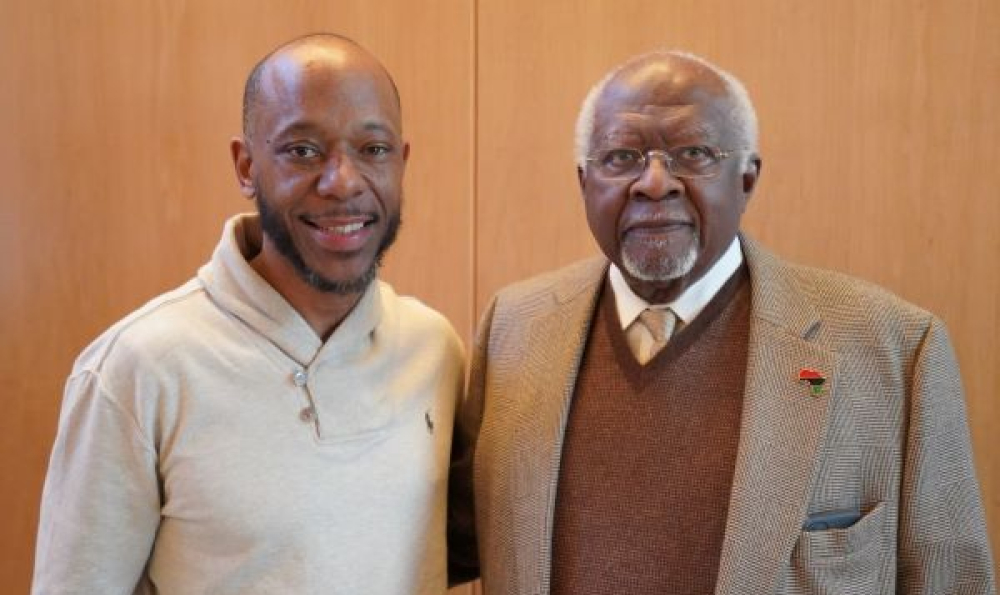 Professor Jermaine Archer with Dr. Julius Garvey